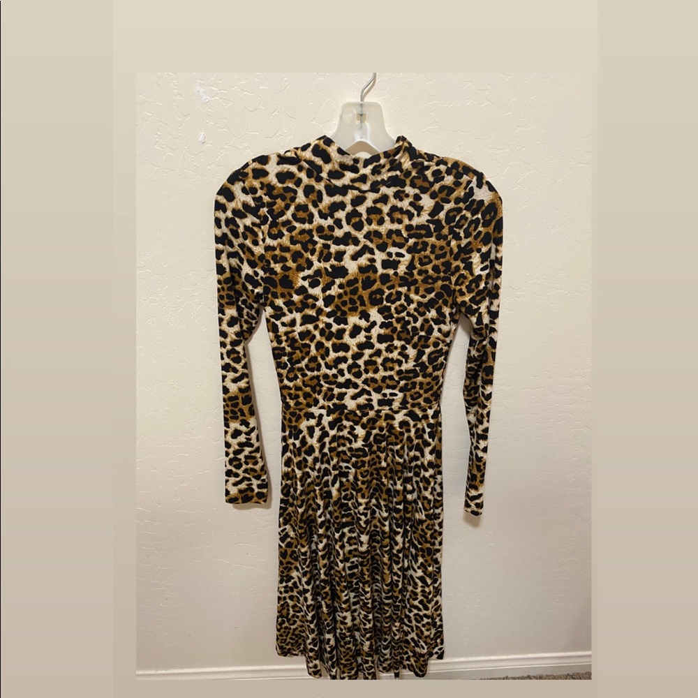 Turtle Neck Cheetah Dress